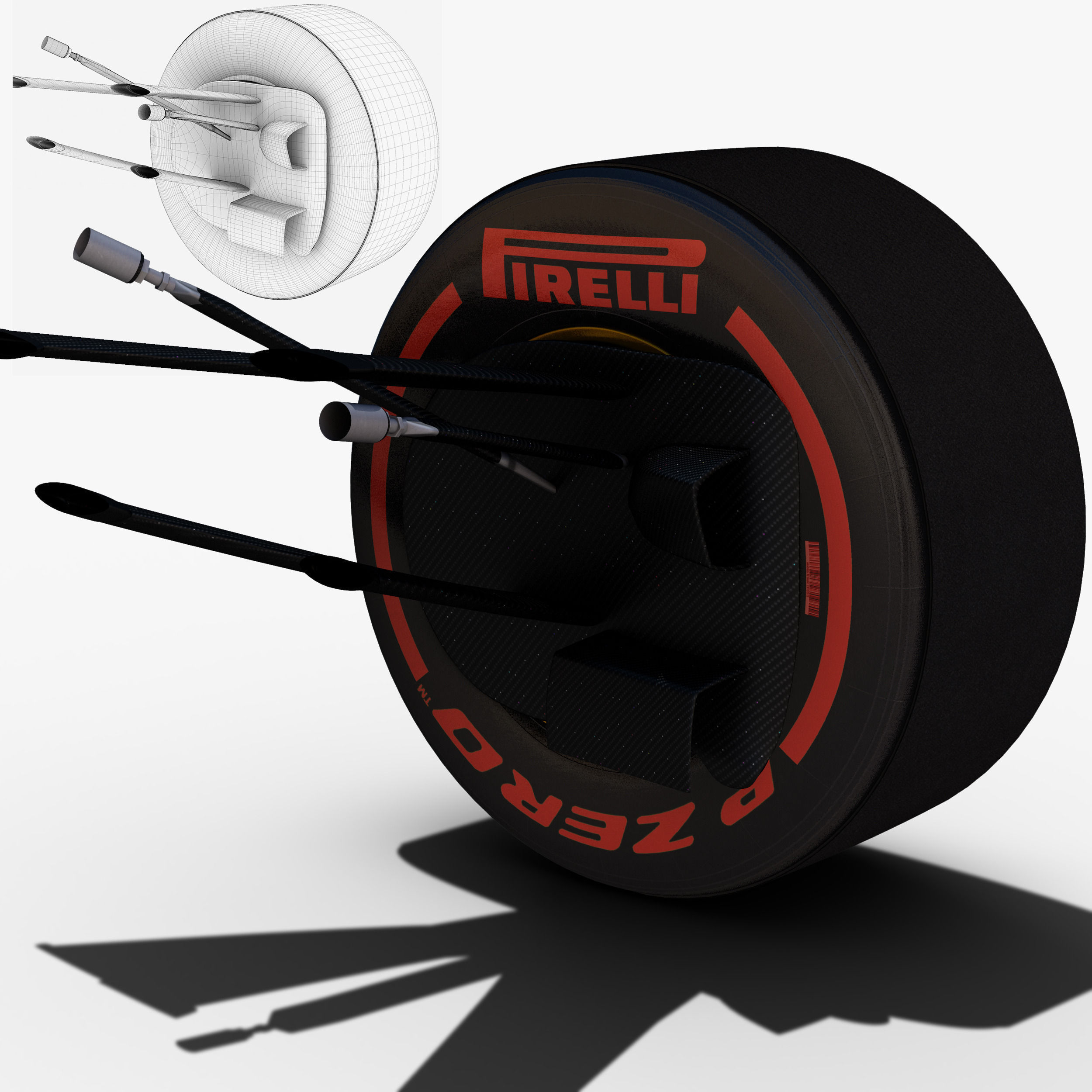 Lotus E23 Front Suspension Low-poly 3D model_8
