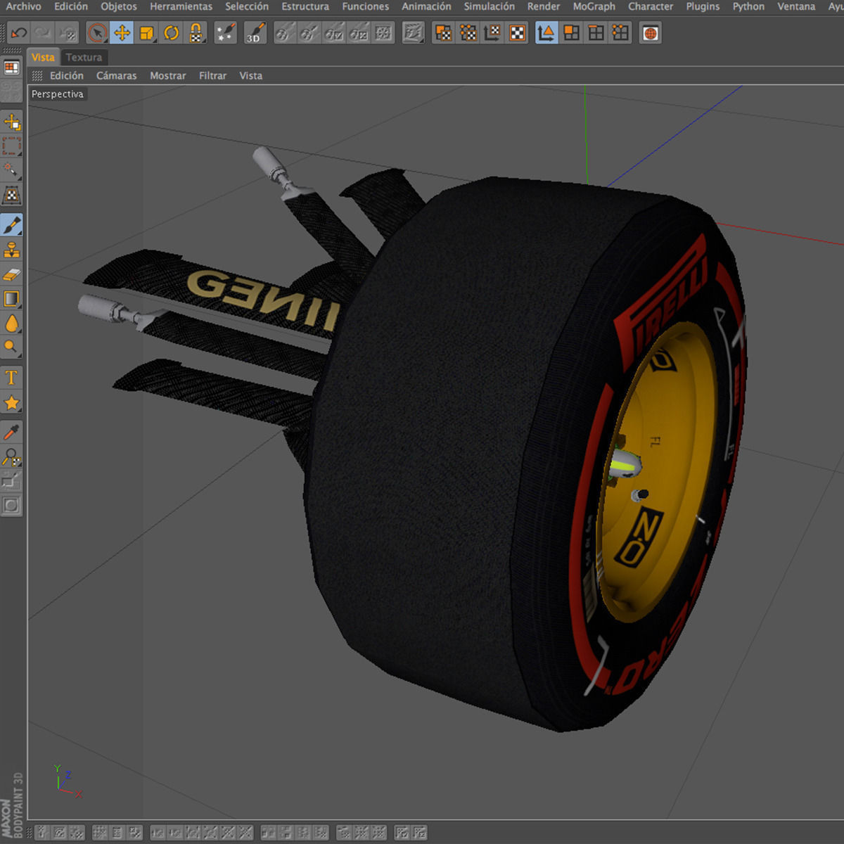 Lotus E23 Front Suspension Low-poly 3D model_10