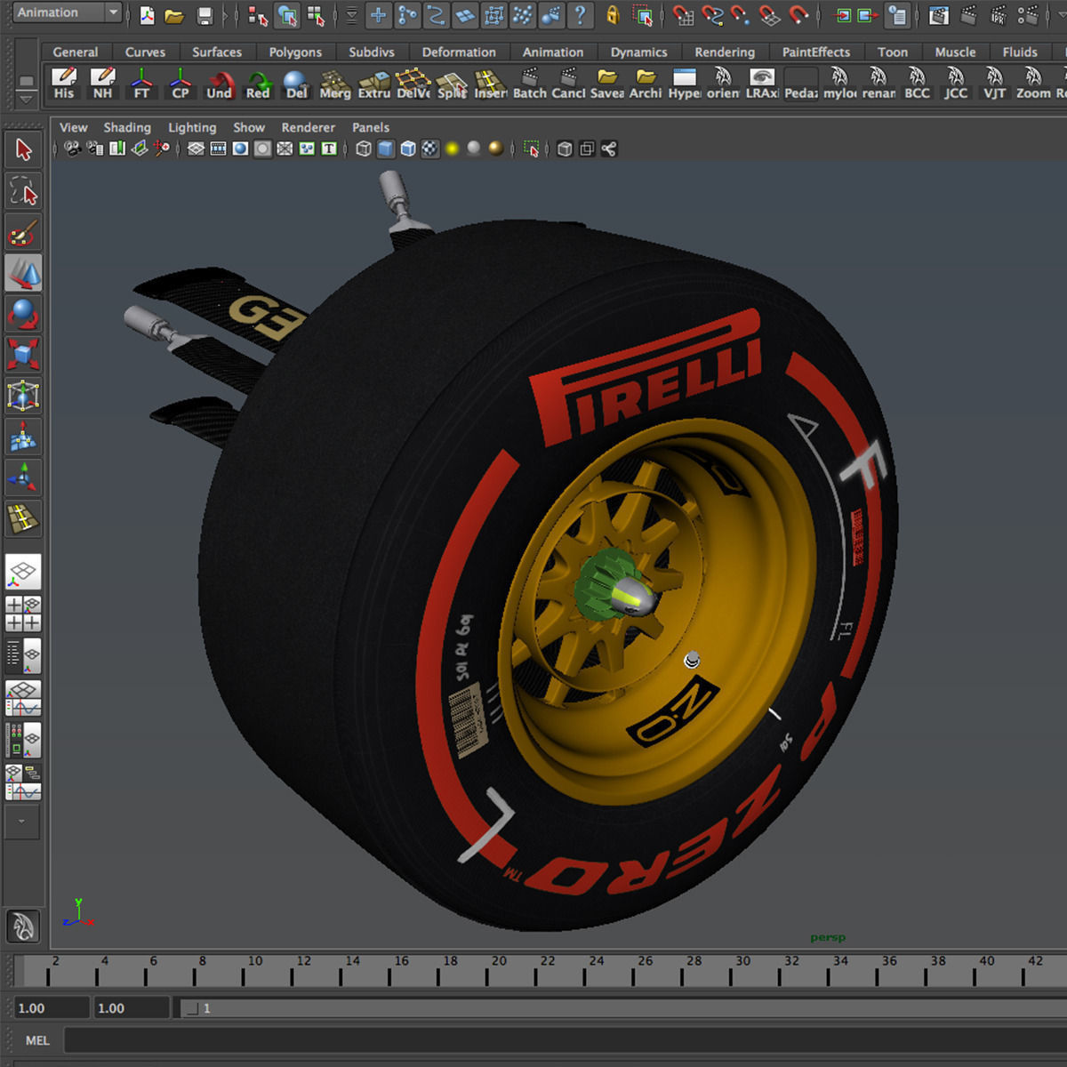 Lotus E23 Front Suspension Low-poly 3D model_9