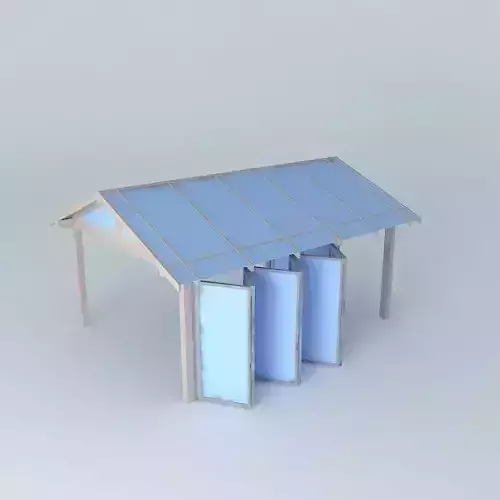 Patio whith folding doors Free 3D model