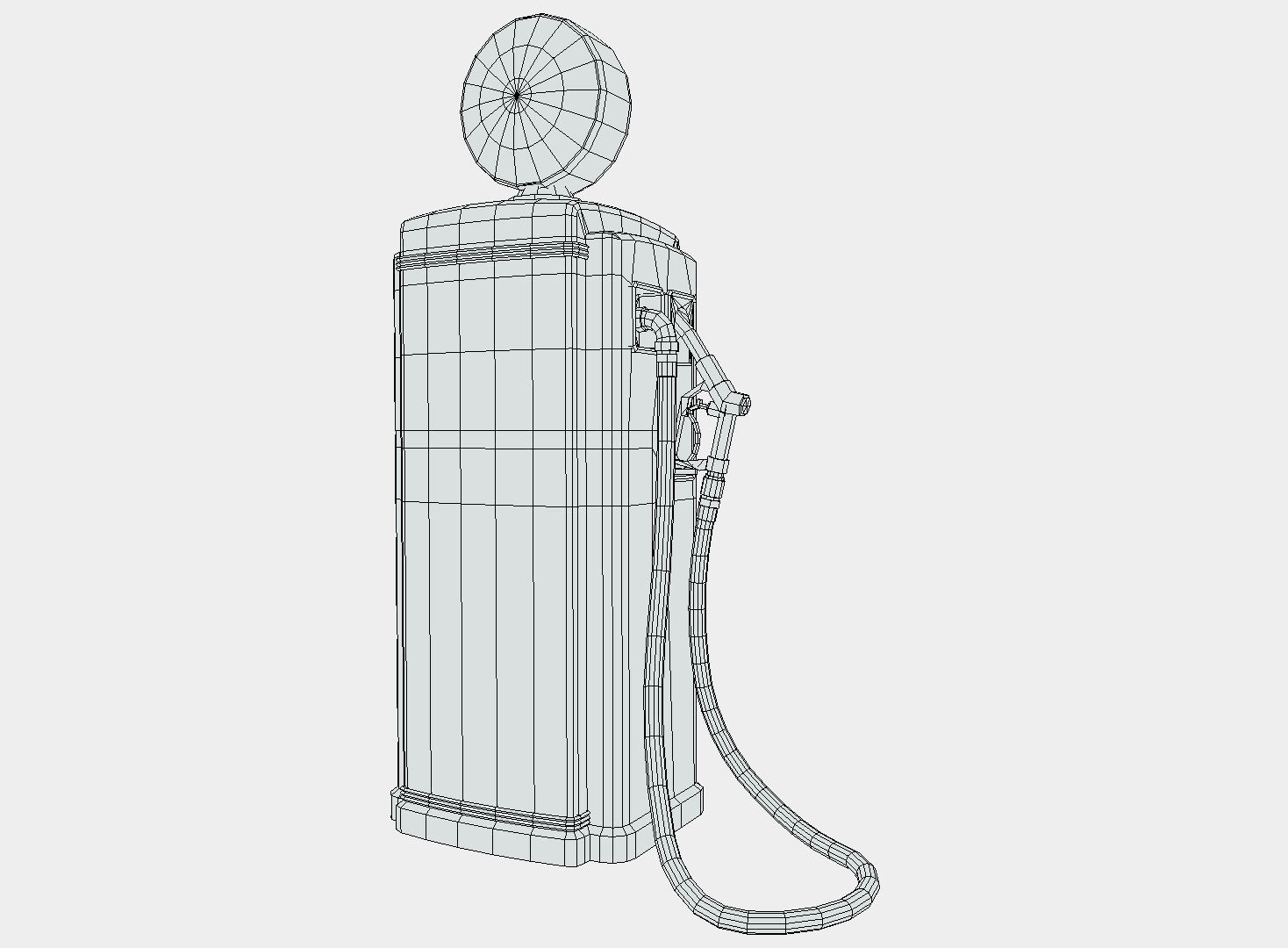 Gas Petrol Pump Low-poly 3D model_7