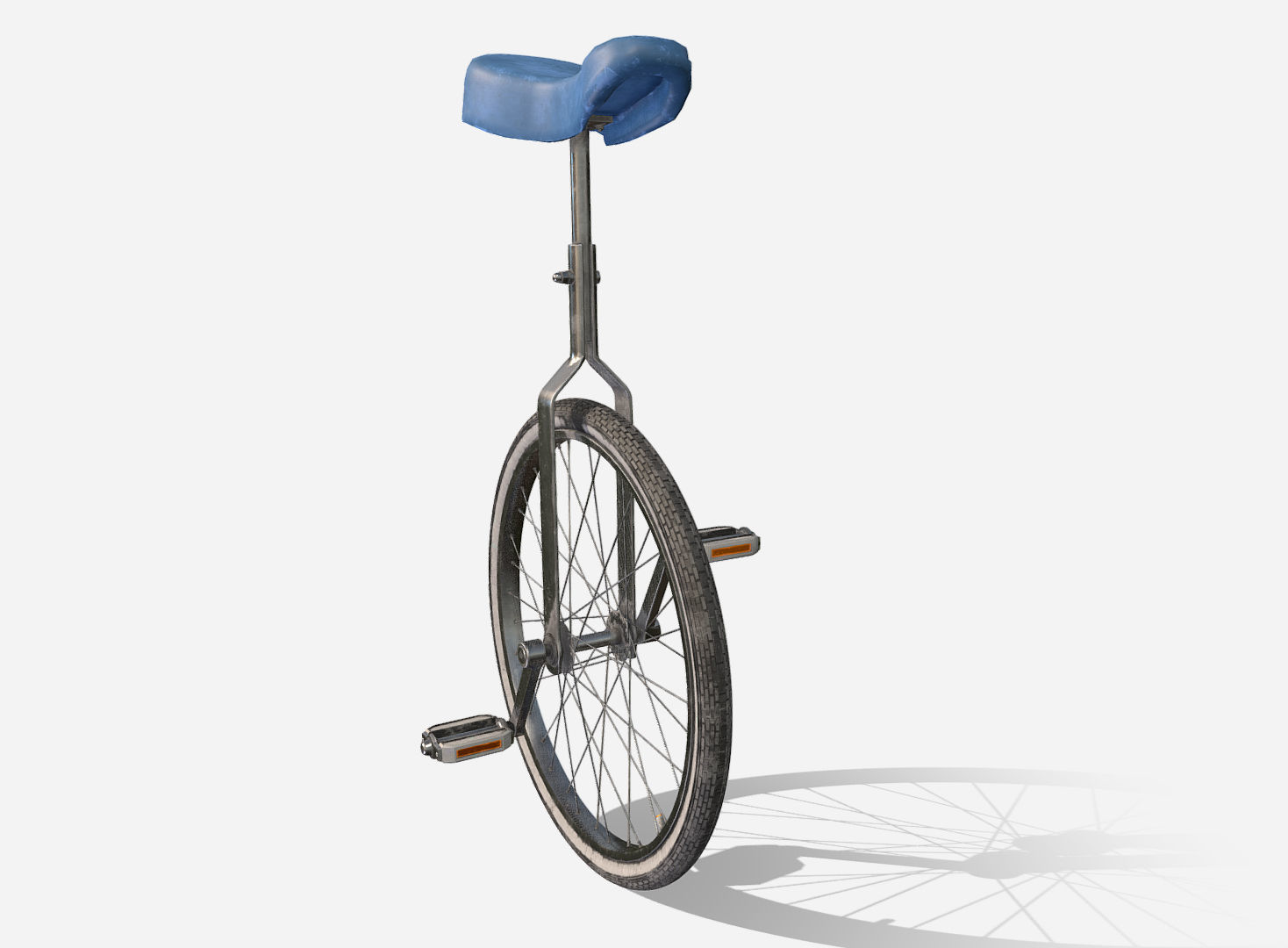 Unicycle Low-poly 3D model_2