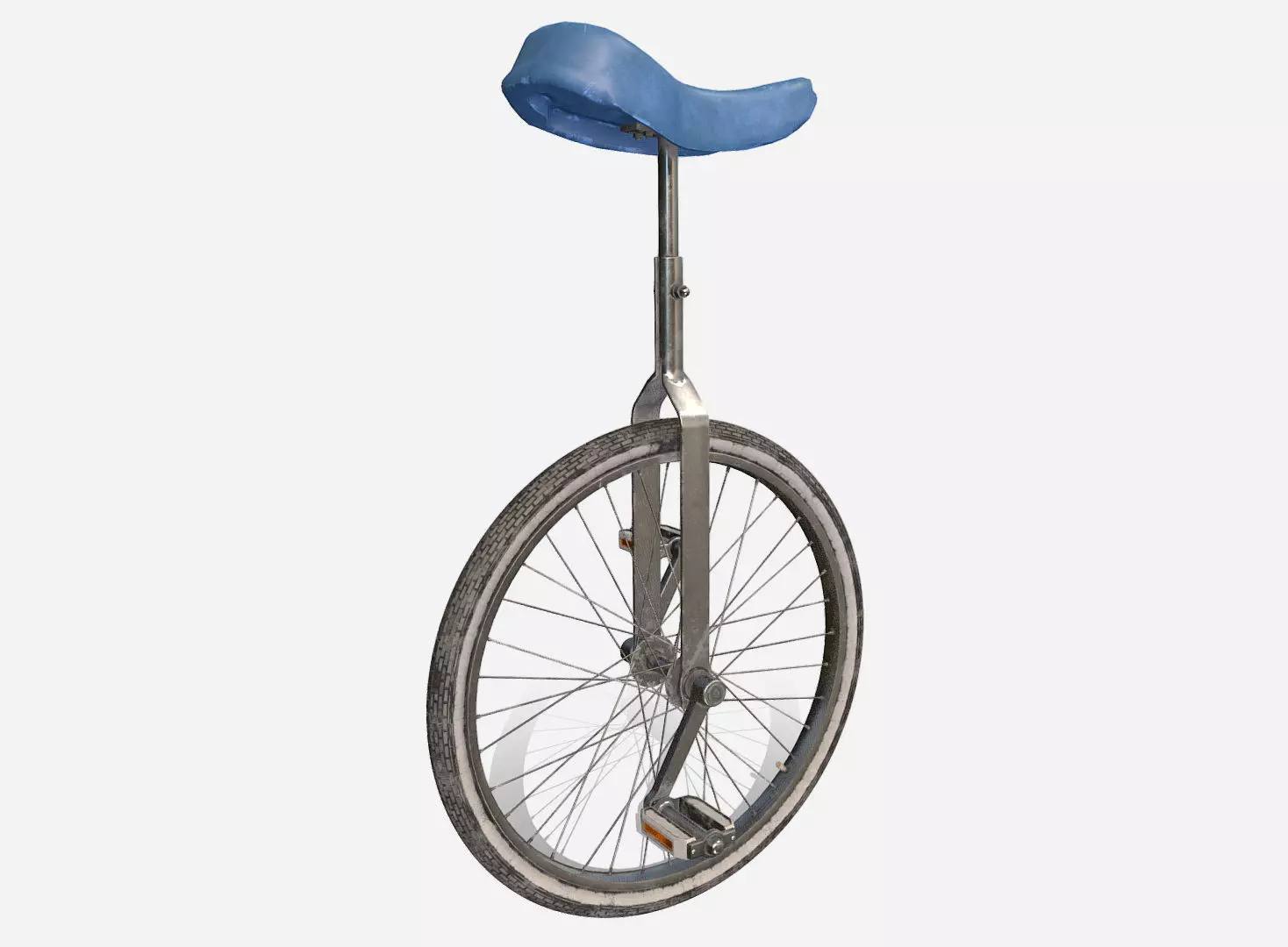 Unicycle Low-poly 3D model_0