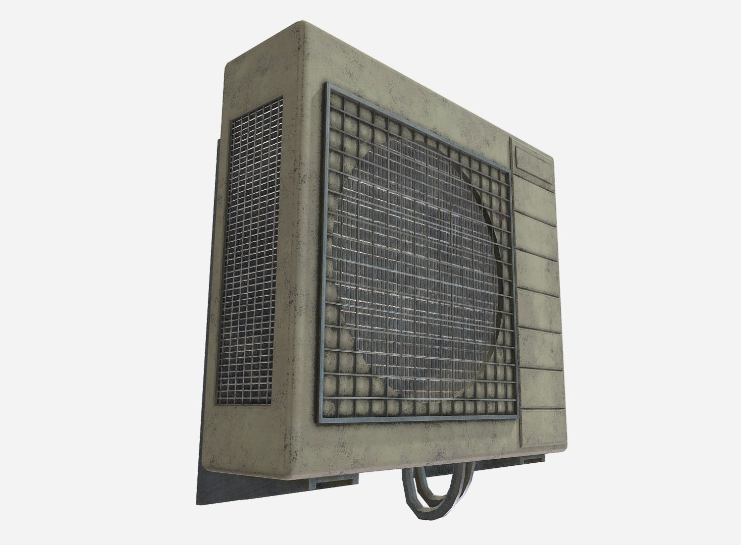 Aircon - Air Conditioner Low-poly 3D model_3