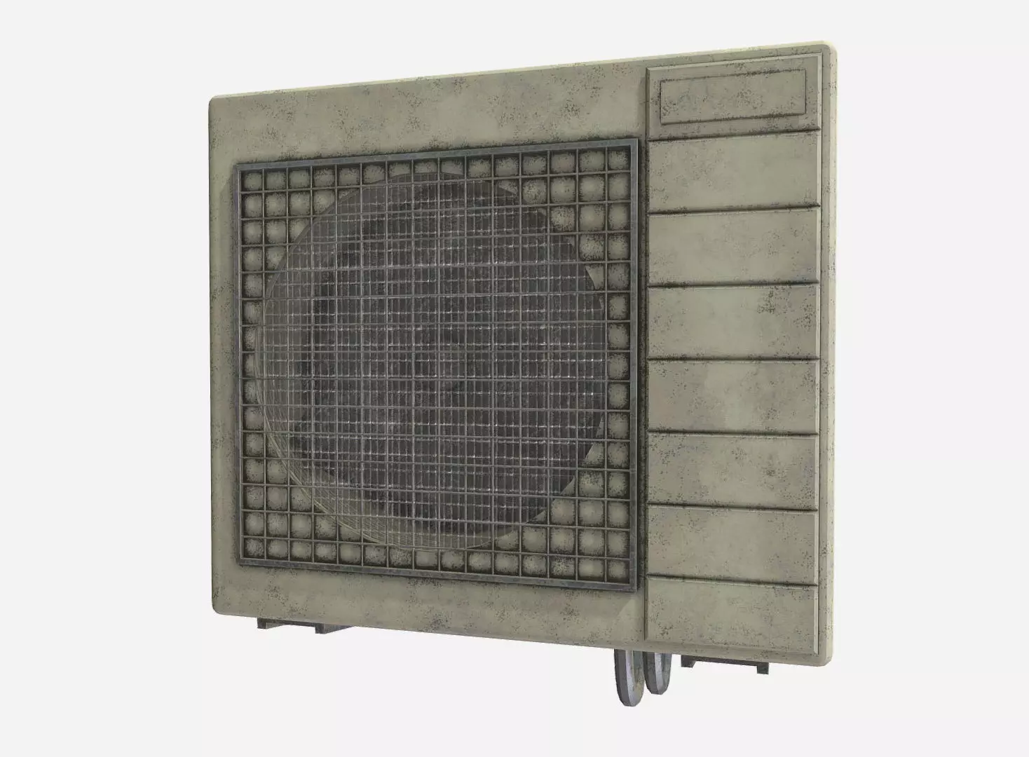 Aircon - Air Conditioner Low-poly 3D model_0