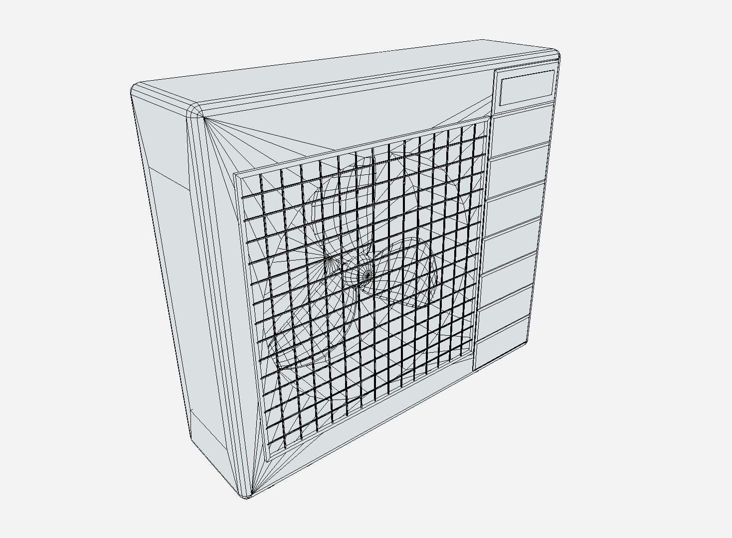 Aircon - Air Conditioner Low-poly 3D model_7