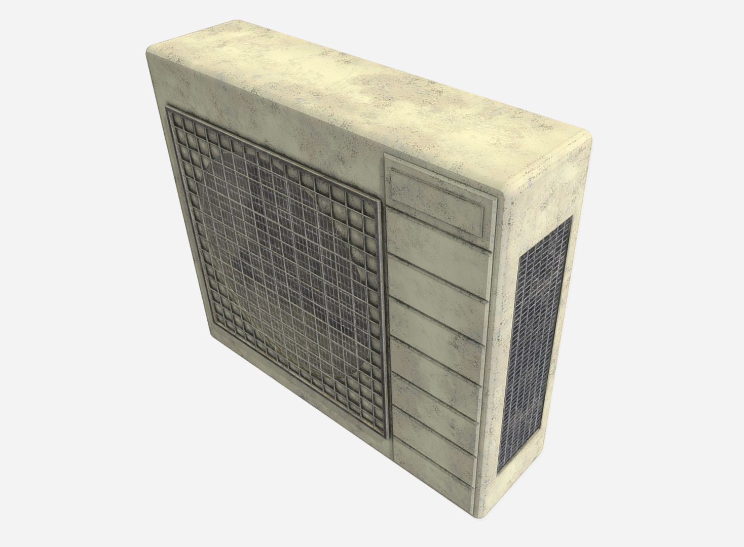 Aircon - Air Conditioner Low-poly 3D model_4