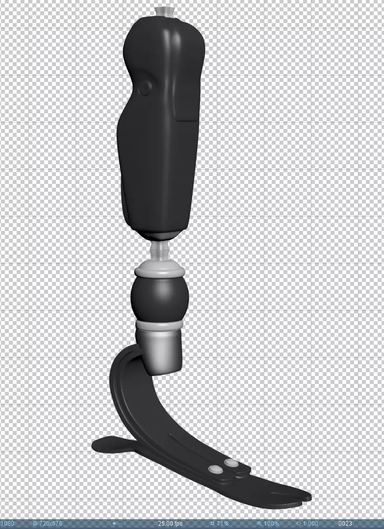 leg protesis 3D model_0