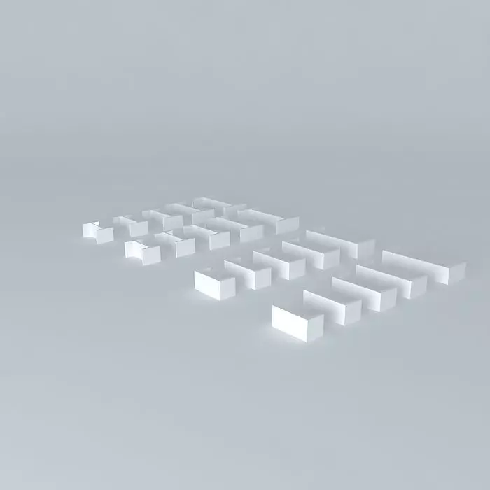 Steel channels, I-Beams Free 3D model_0