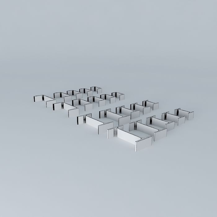 Steel channels, I-Beams Free 3D model_4