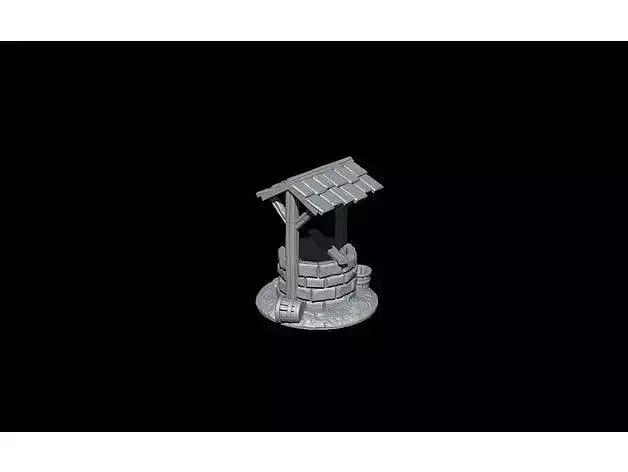 Waterwell miniature water well Free 3D print model