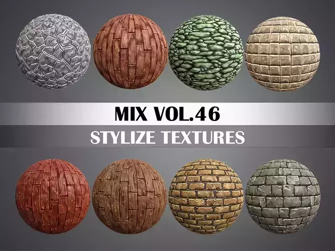 Stylized Ground Mix Vol 46 - Hand Painted Texture Pack Texture