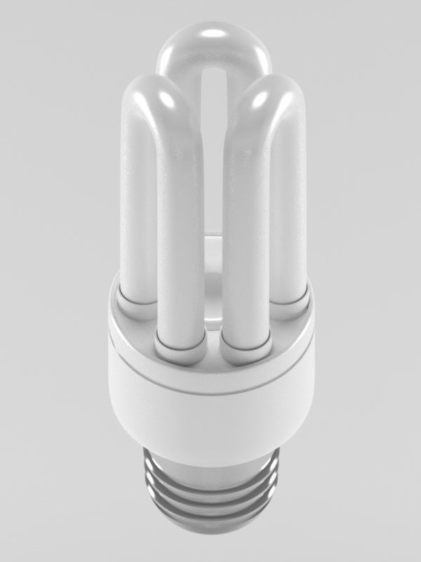 Fluorescent Light Bulb 3D model_1