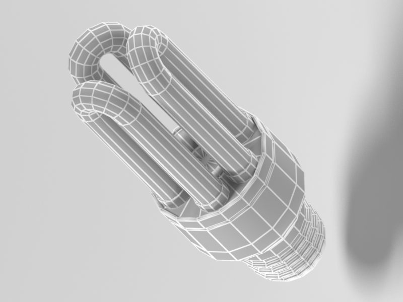 Fluorescent Light Bulb 3D model_8