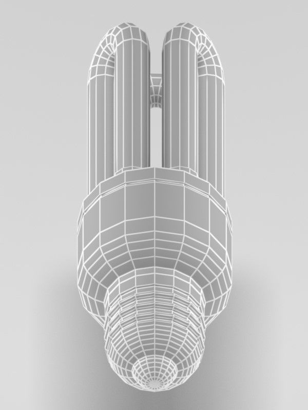 Fluorescent Light Bulb 3D model_10