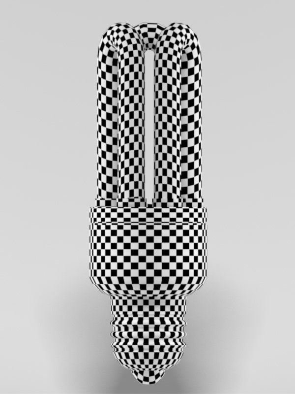 Fluorescent Light Bulb 3D model_11