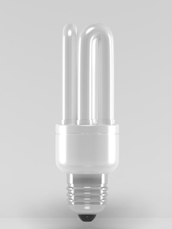 Fluorescent Light Bulb 3D model_5