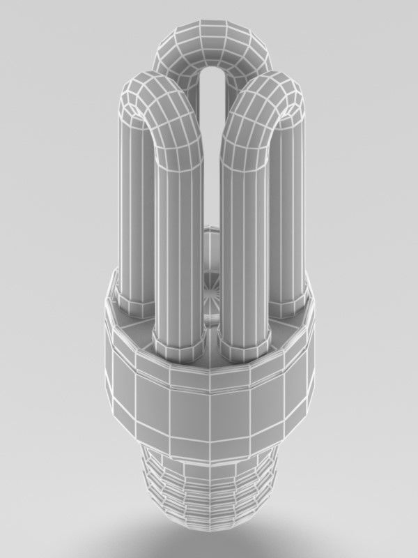 Fluorescent Light Bulb 3D model_7