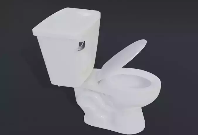 bathroom toilet Low-poly 3D model