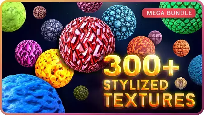 300 Hand Painted Textures - Mega Bundle 1 Texture