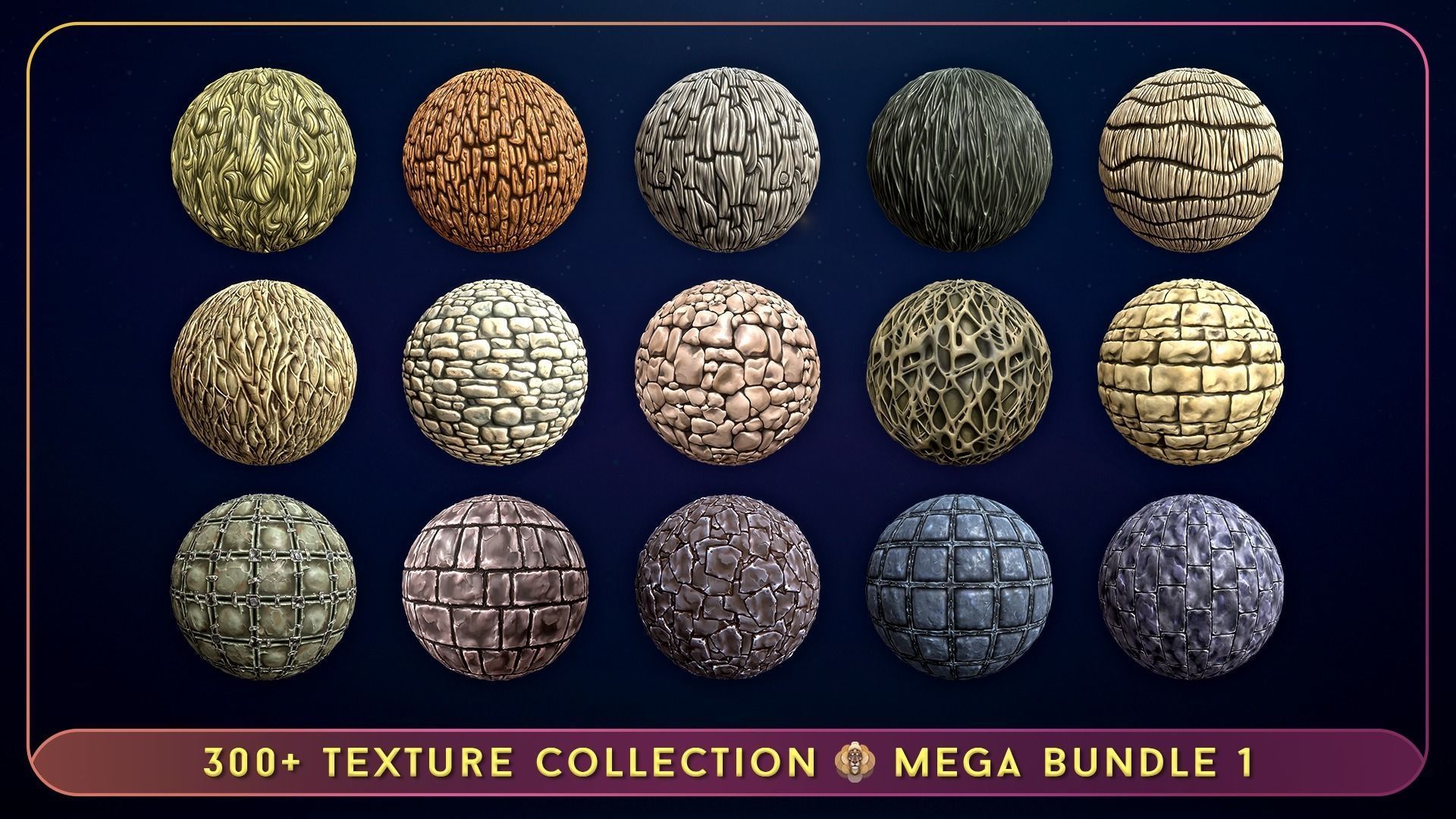 300 Hand Painted Textures - Mega Bundle 1 Texture_9