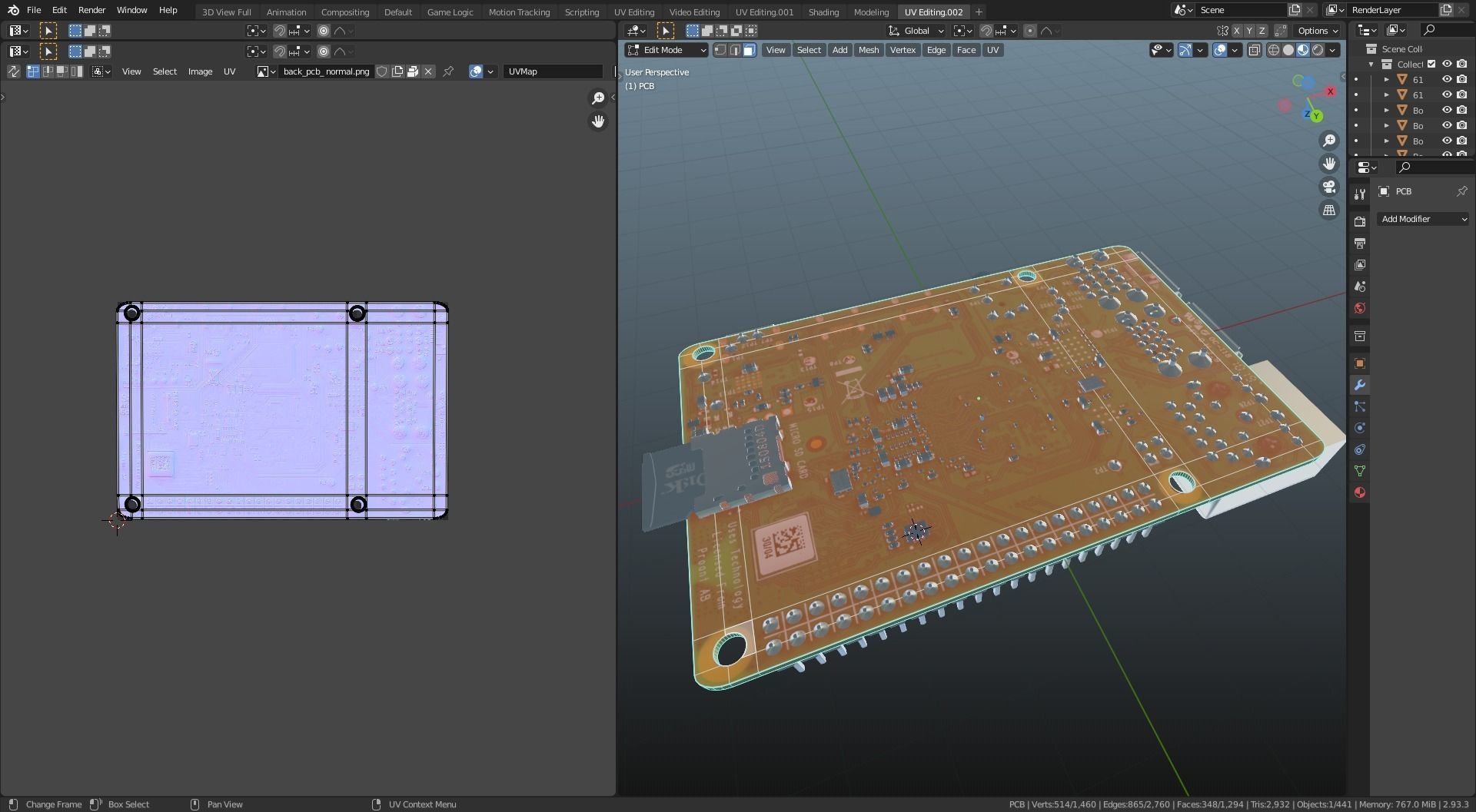 raspberry pi 4 Low-poly 3D model_9