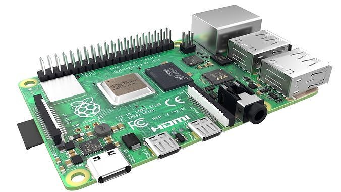 raspberry pi 4 Low-poly 3D model