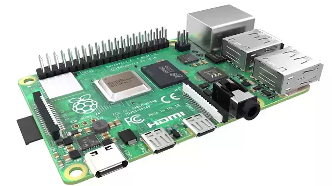 raspberry pi 4 Low-poly 3D model