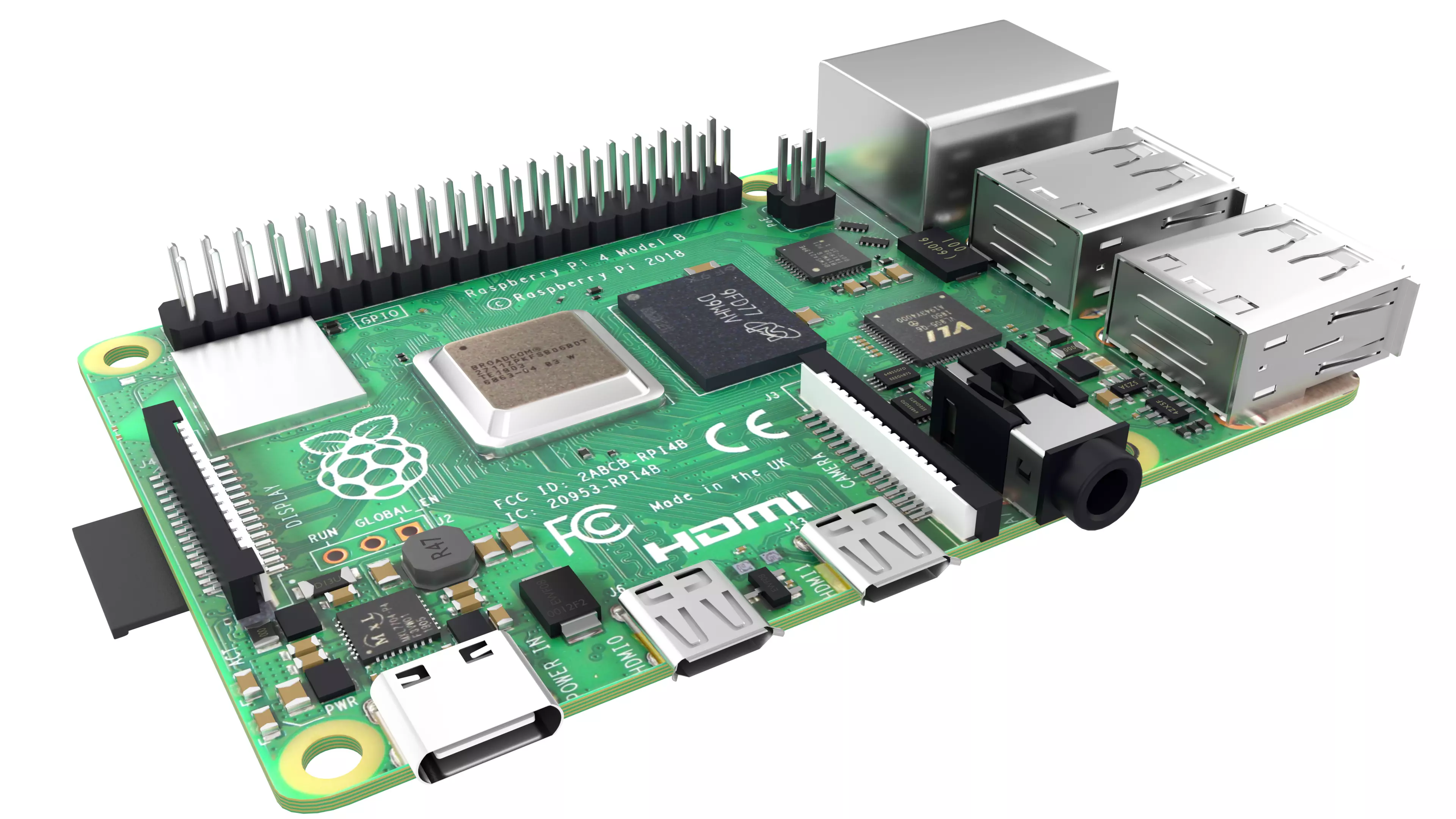 raspberry pi 4 Low-poly 3D model_0