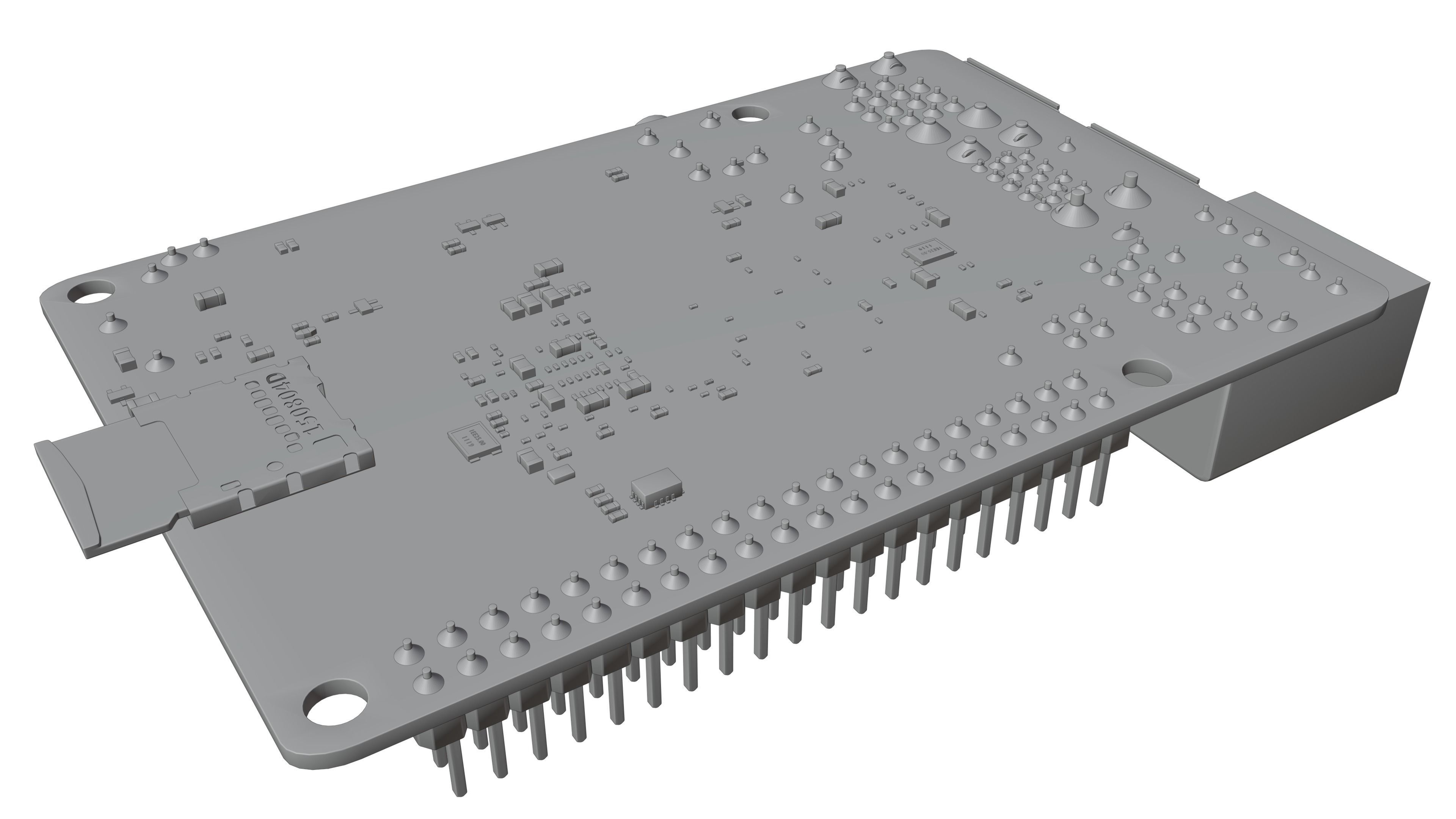 raspberry pi 4 Low-poly 3D model_11