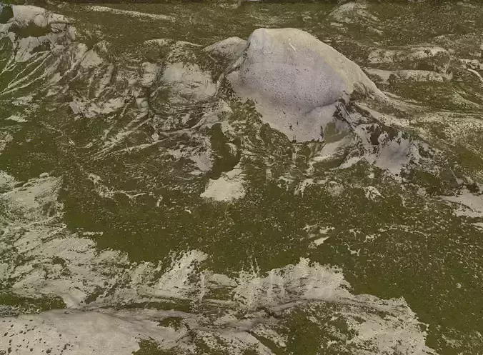 Half Dome - Terrain Landscape Low-poly 3D model