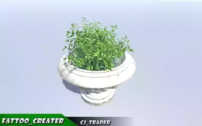 Decorative Hall Plant 3D Model  
