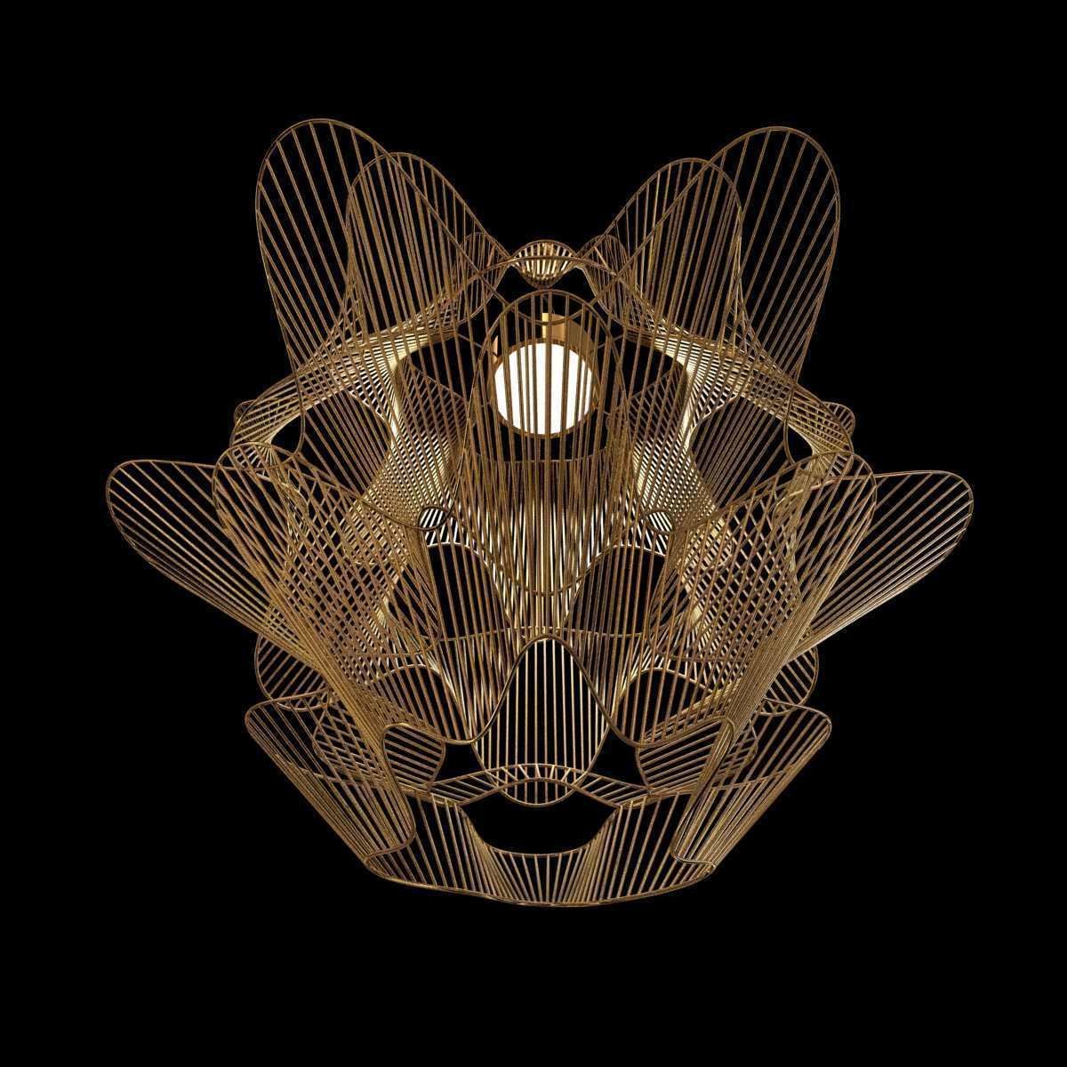 Terzani moire ceiling light 3d model 3D model_1