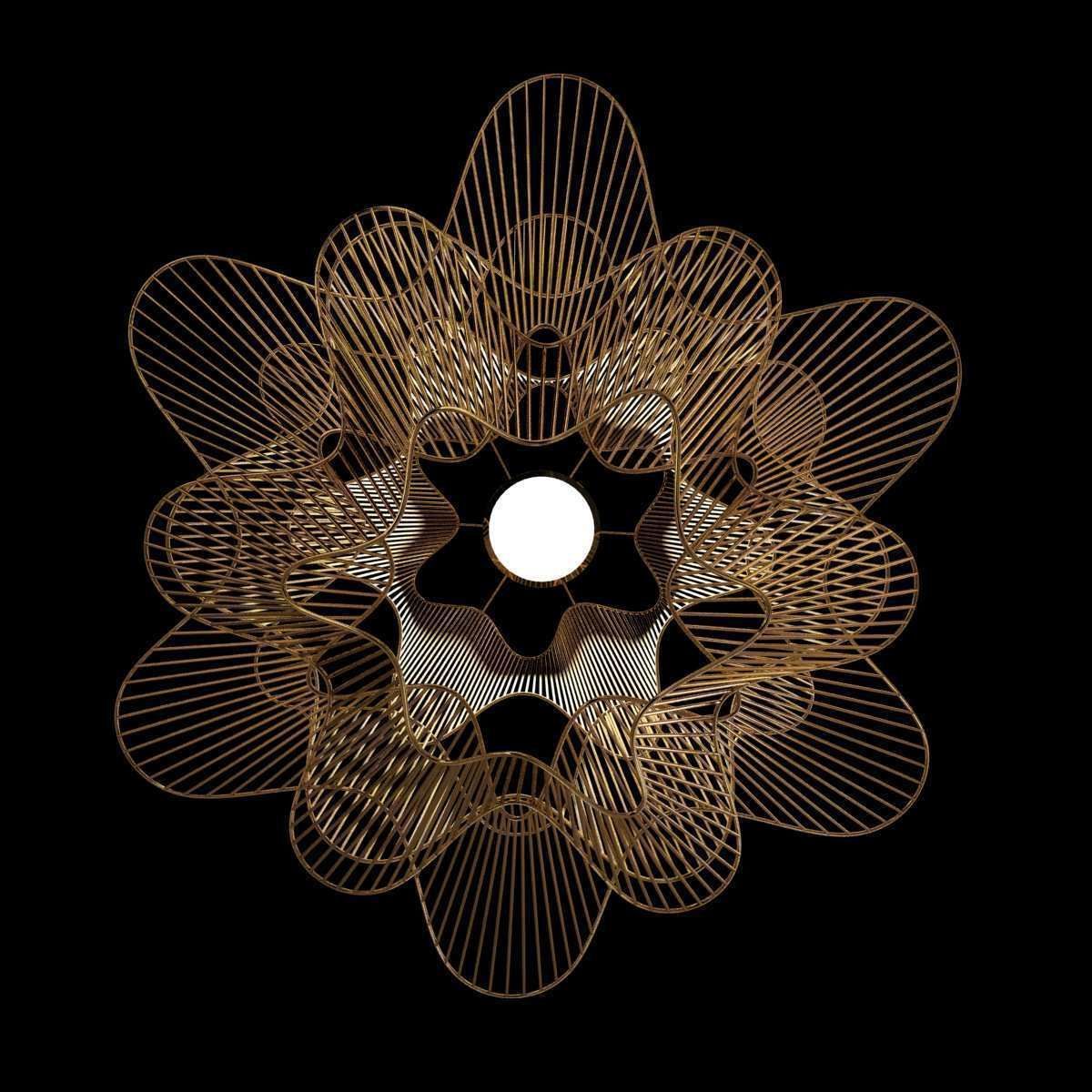 Terzani moire ceiling light 3d model 3D model_4