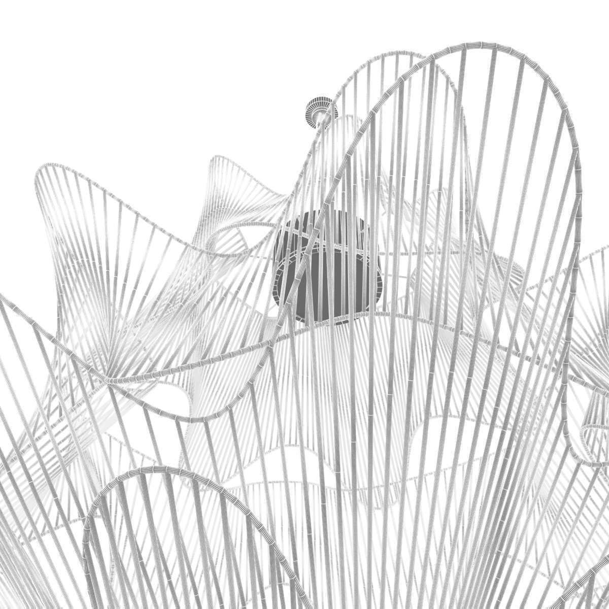 Terzani moire ceiling light 3d model 3D model_7