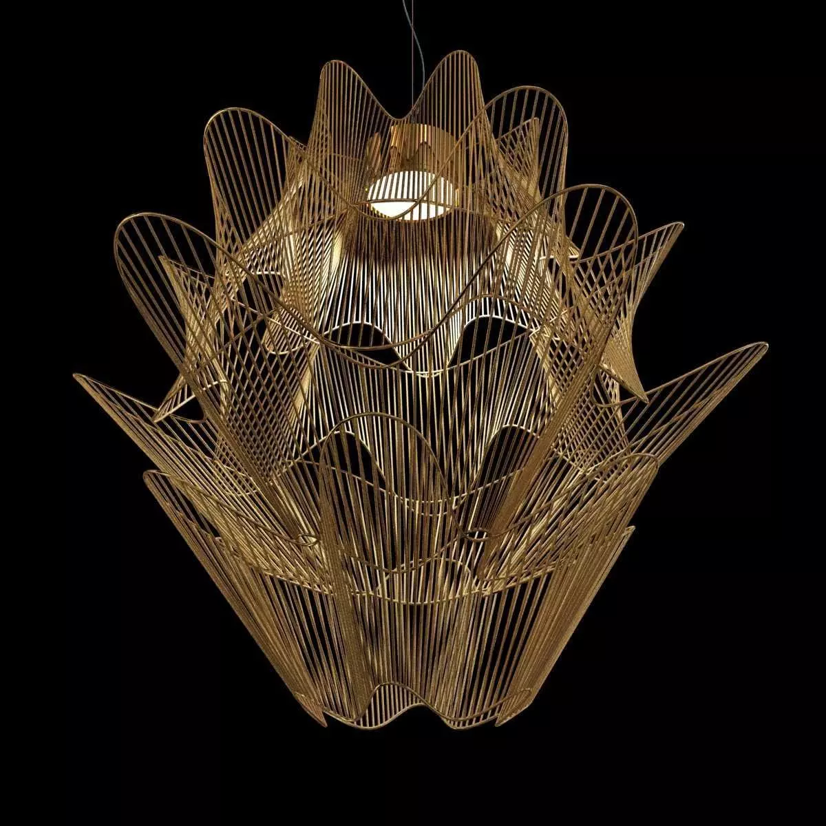 Terzani moire ceiling light 3d model 3D model_0