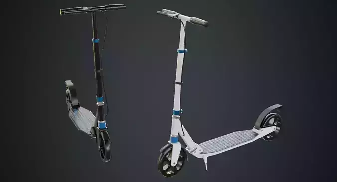 Kick Scooter 1A Low-poly 3D model