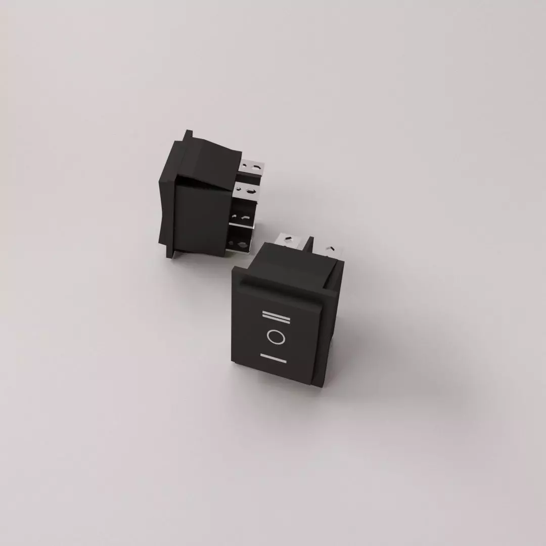 DPDT Rocker Switch 3D model_0