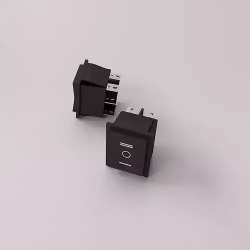 DPDT Rocker Switch 3D model
