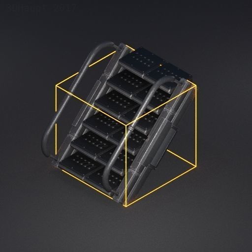 Sci-Fi Staris Basic Version -Free Download- Free low-poly 3D model_57