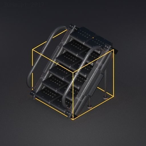 Sci-Fi Staris Basic Version -Free Download- Free low-poly 3D model_65