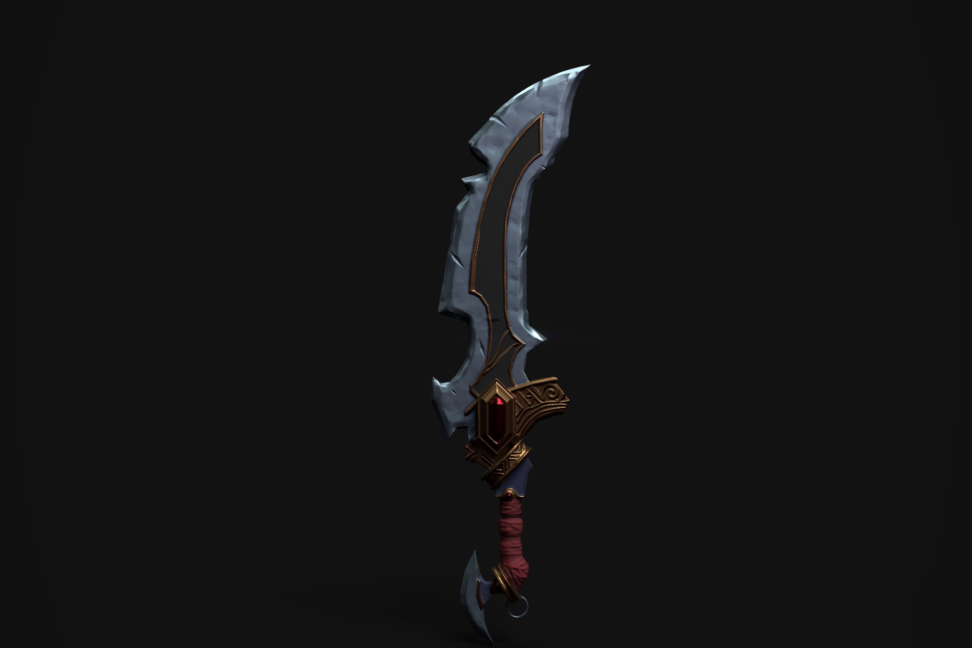 Stylized Fantasy Sword Pack 3D model_5
