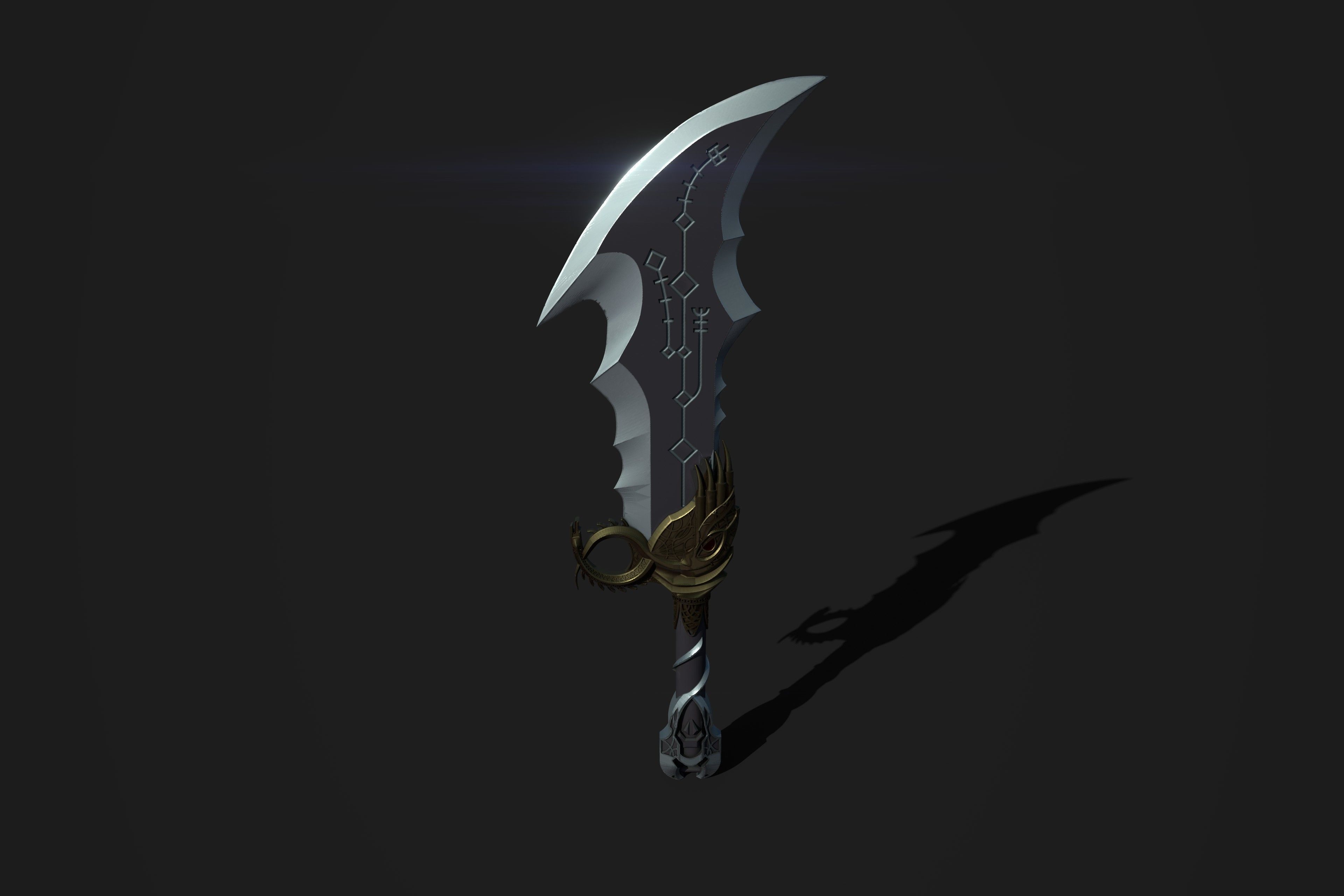 Stylized Fantasy Sword Pack 3D model_7
