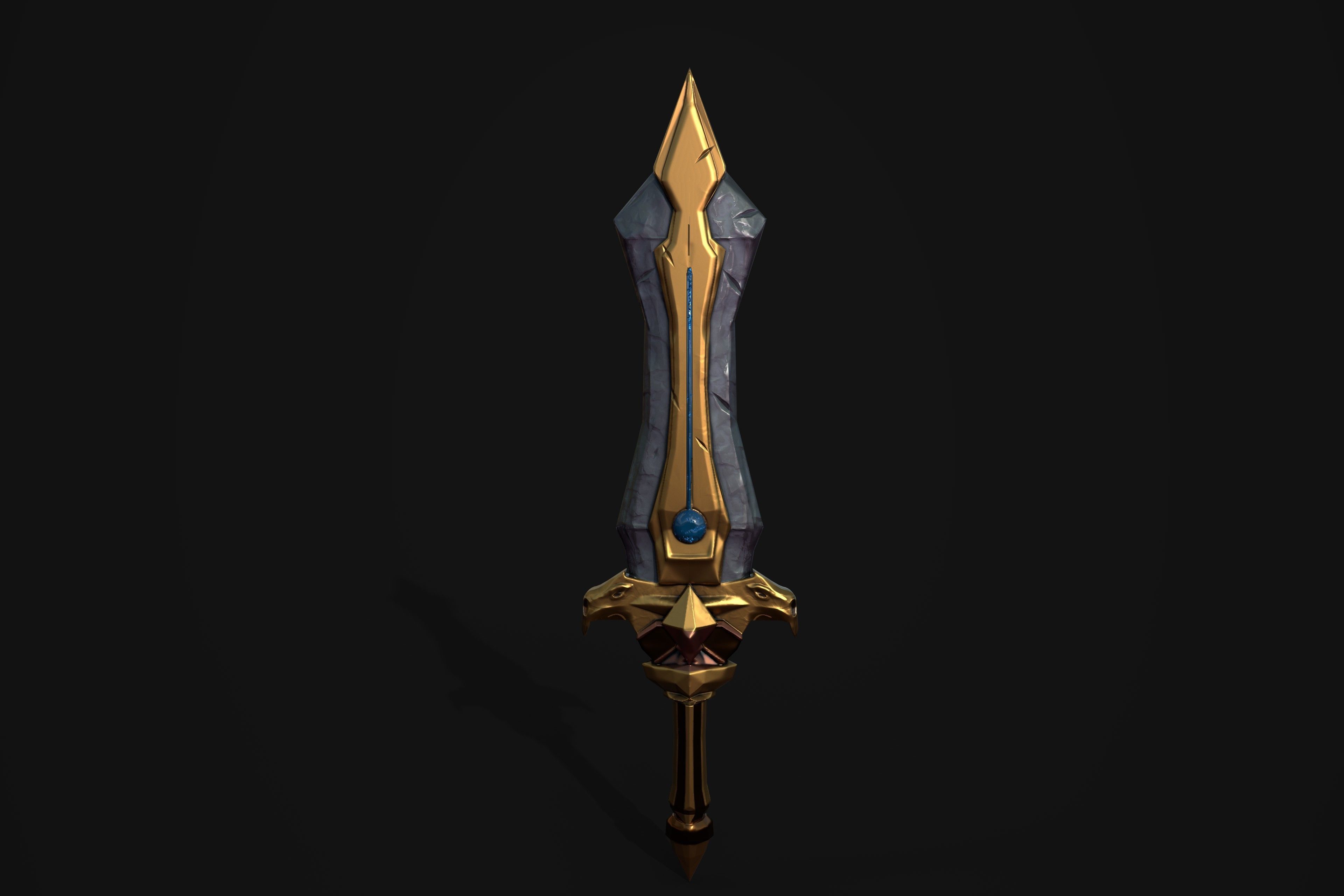Stylized Fantasy Sword Pack 3D model_2