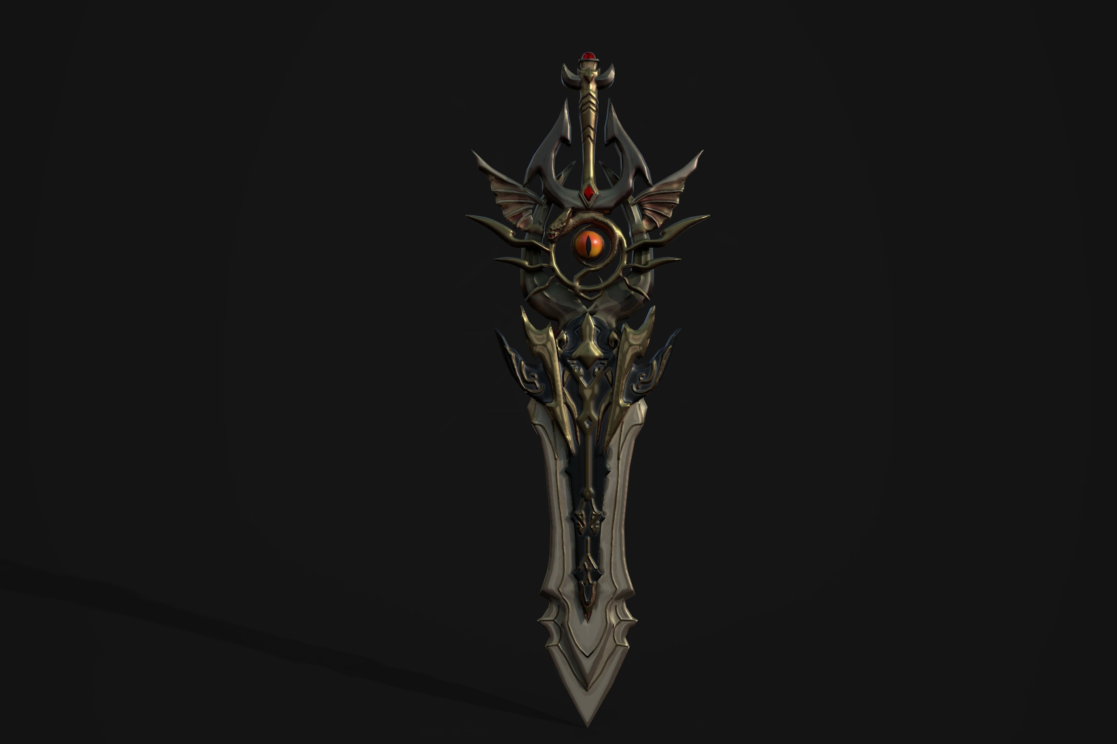 Stylized Fantasy Sword Pack 3D model_8