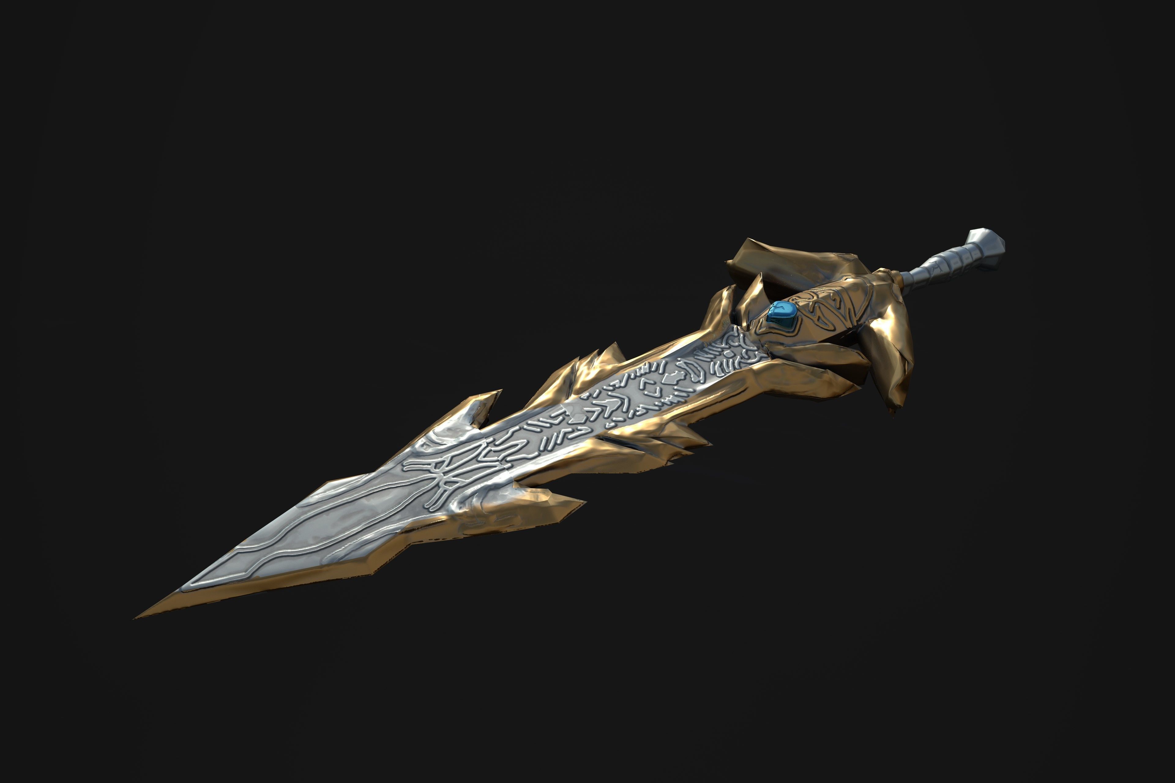 Stylized Fantasy Sword Pack 3D model_4