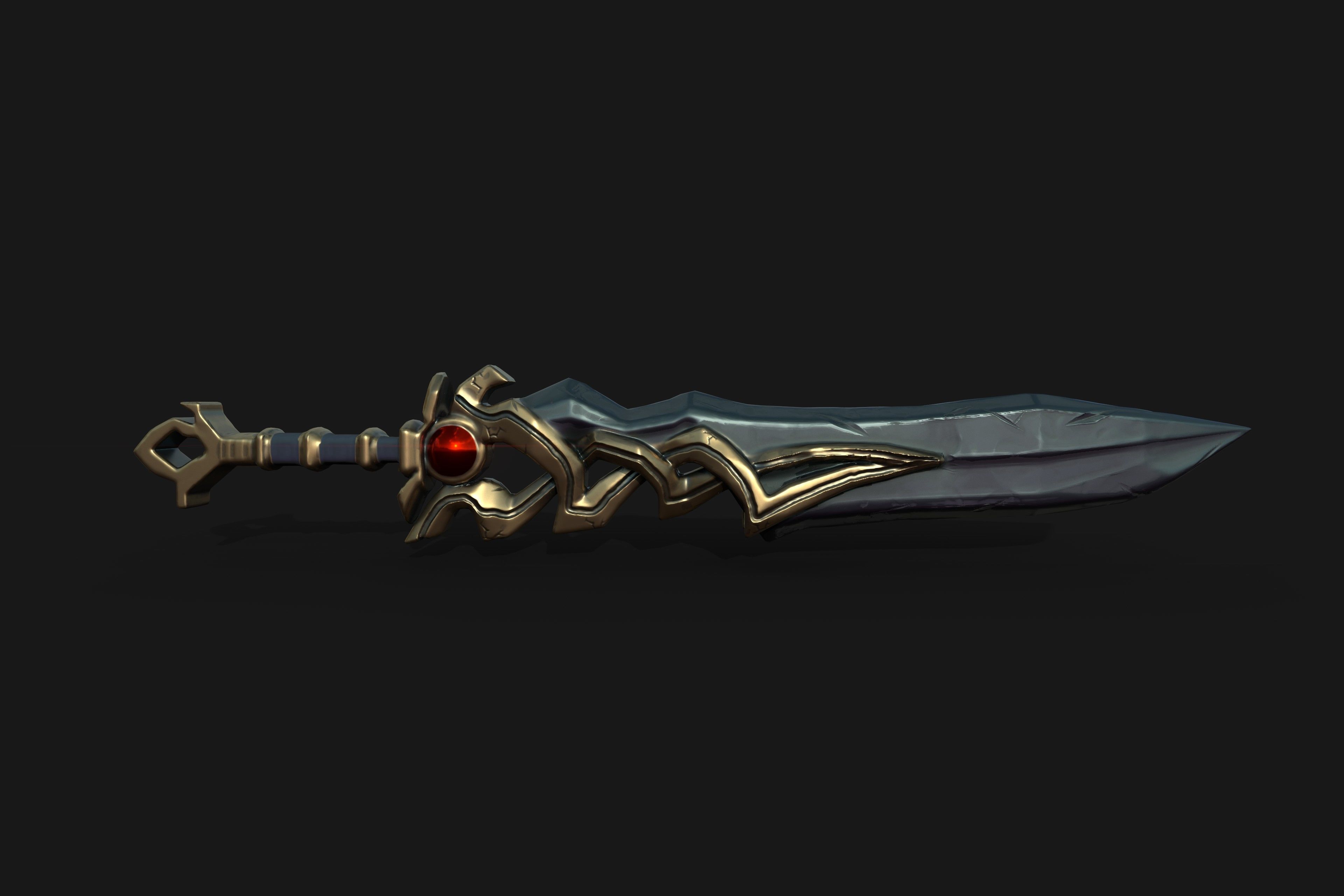 Stylized Fantasy Sword Pack 3D model_3