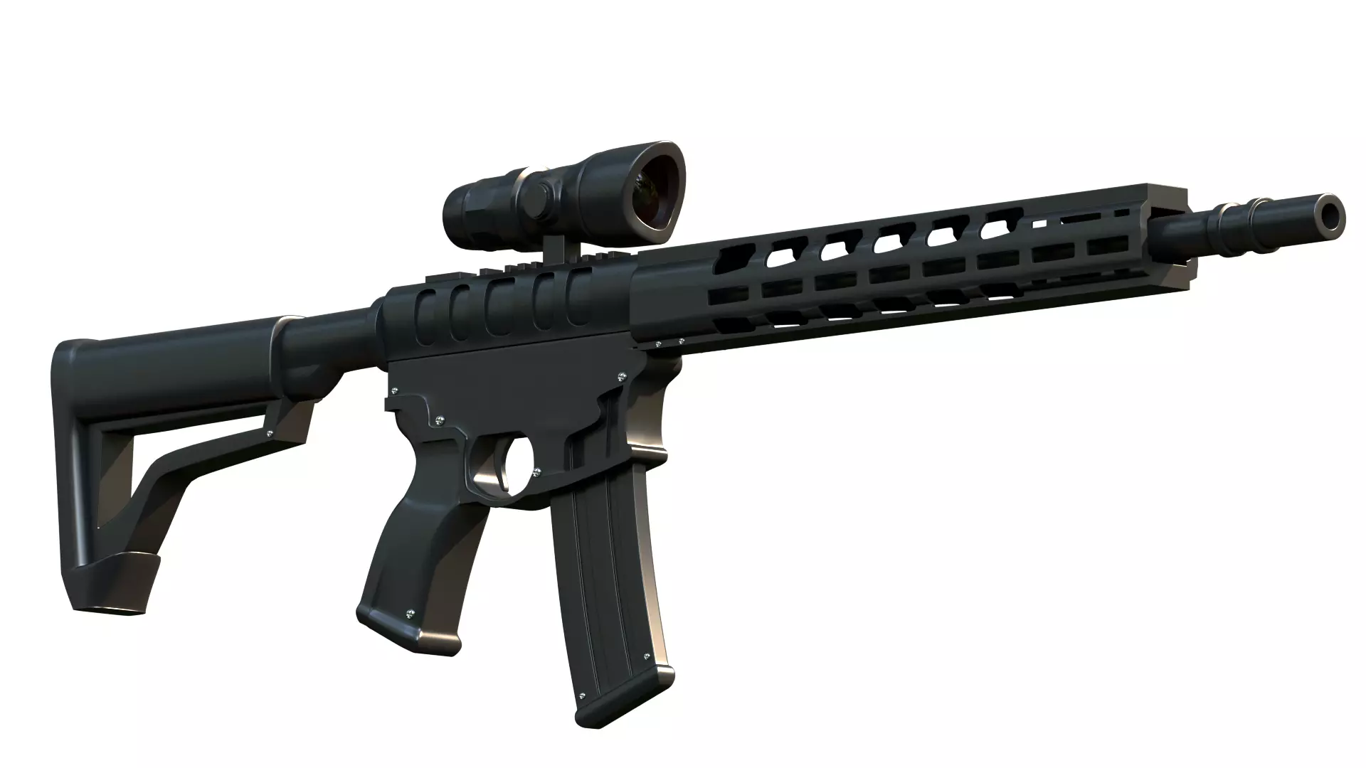 AR 15 Rifle 3D model