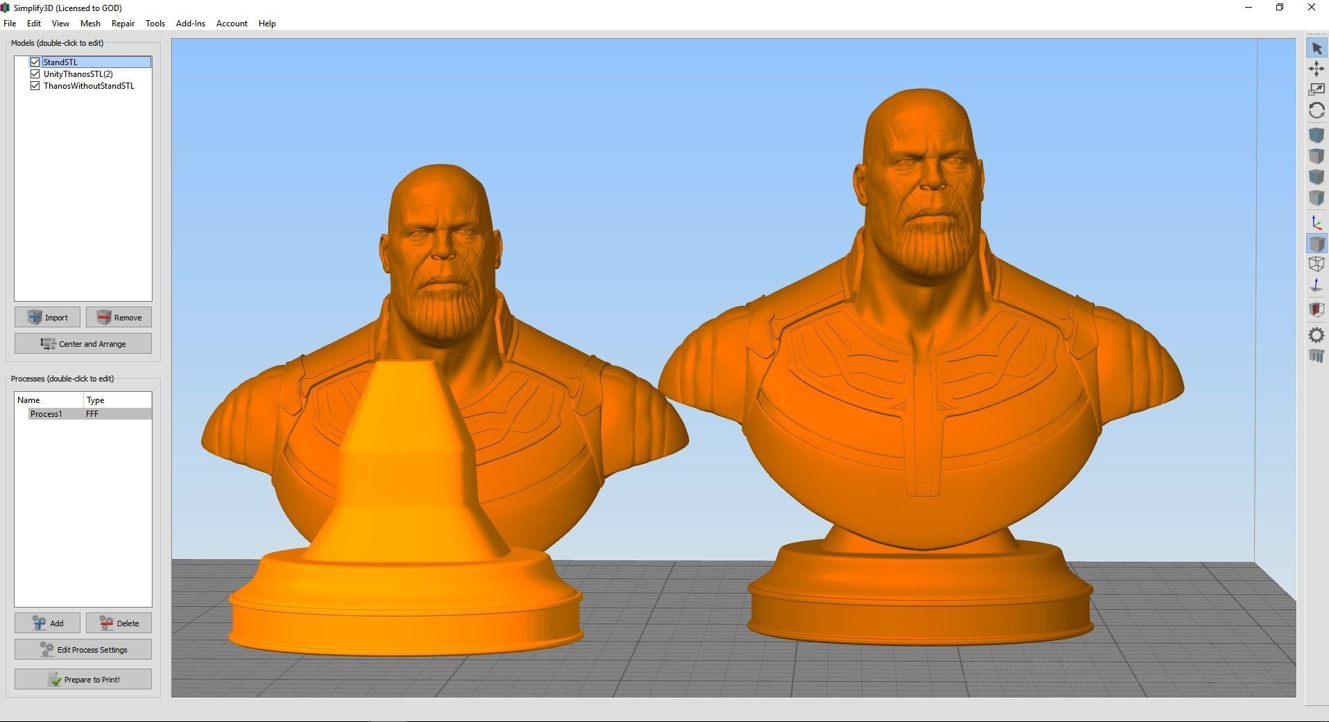 Thanos avengers bust 3D print model_12