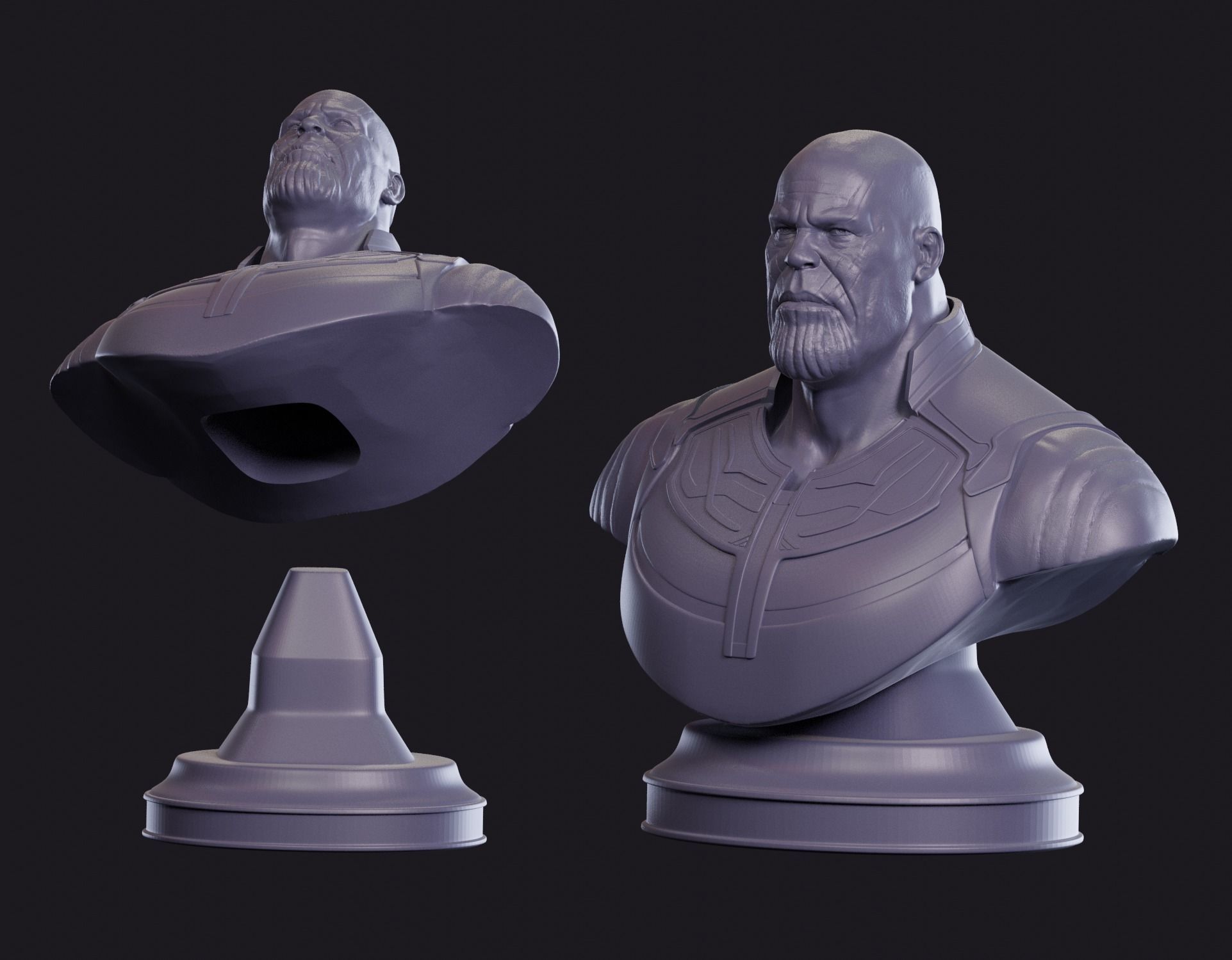 Thanos avengers bust 3D print model_11